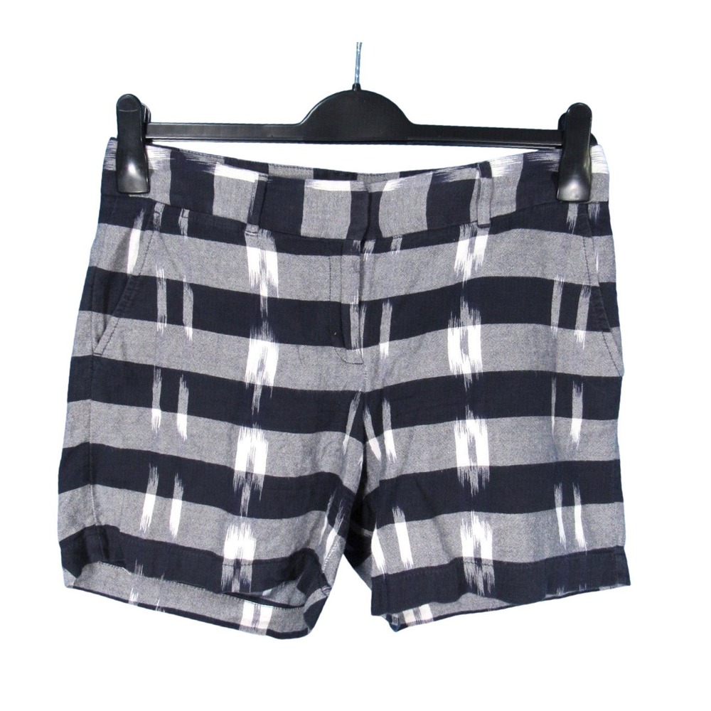 LOFT Ann Taylor THE RIVIERA SHORTS Navy STRIPED AZTEC Cotton Twill CHINOS Sz 4